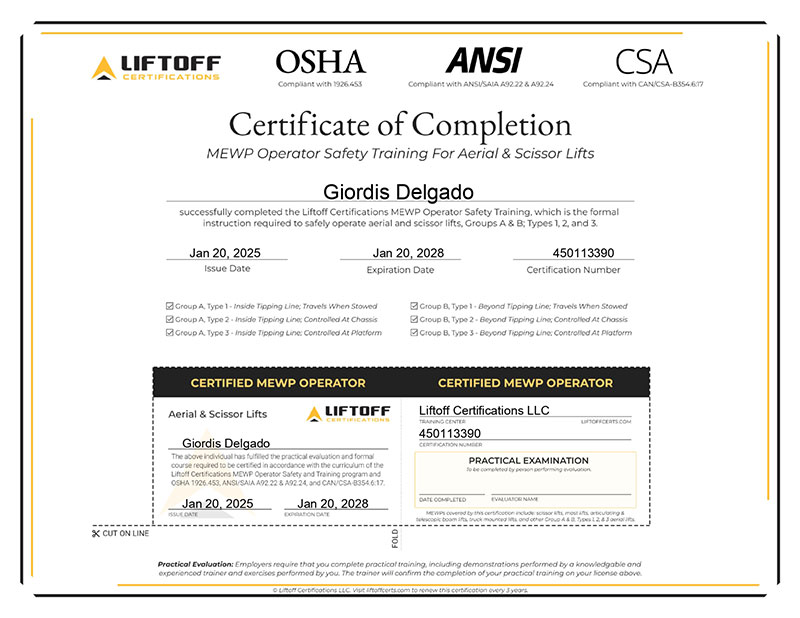 Certificate Red Cross