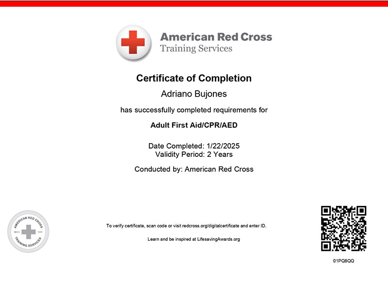 Certificate of Completion